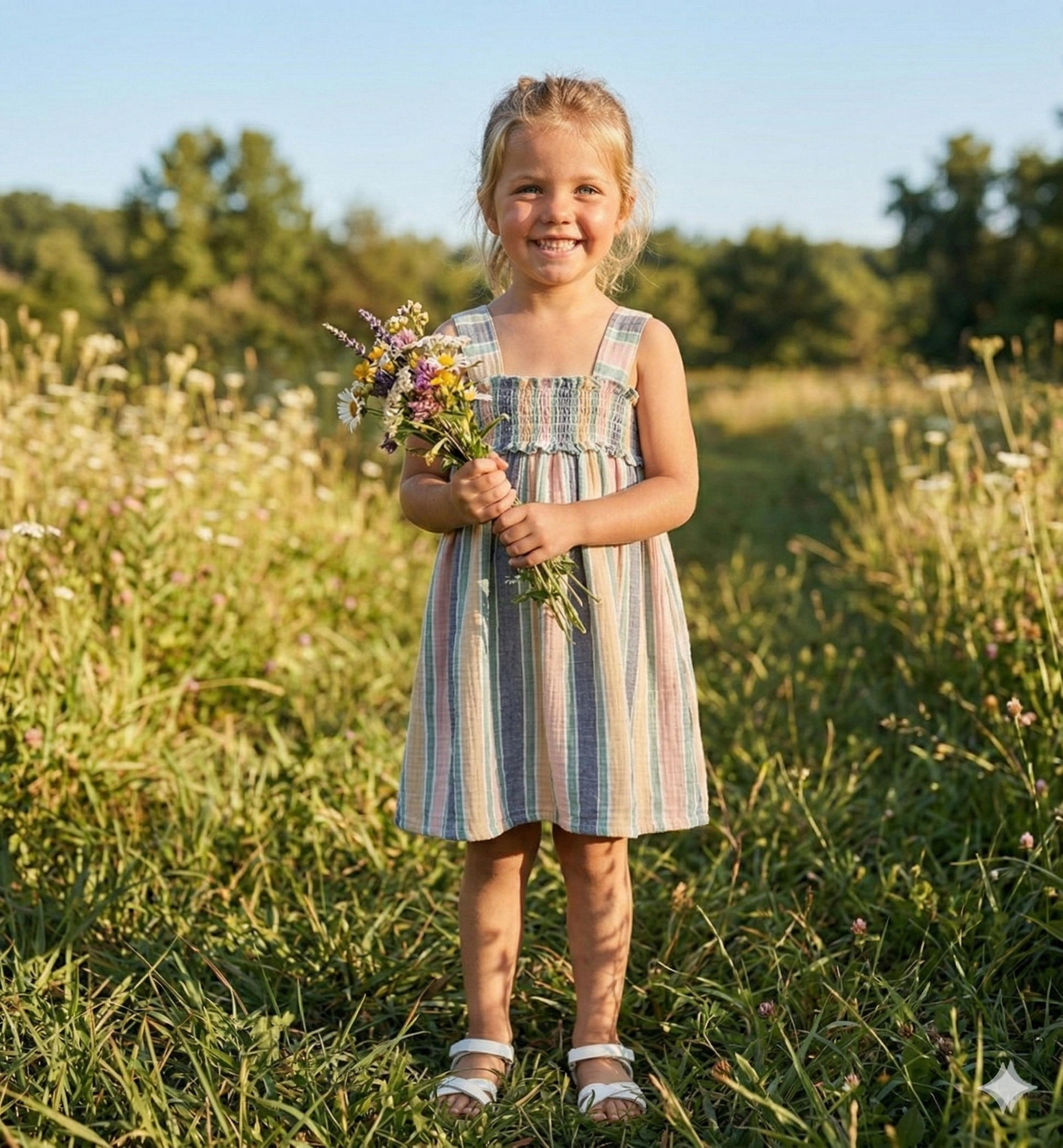 Vestido Tirantes Rayas Niña