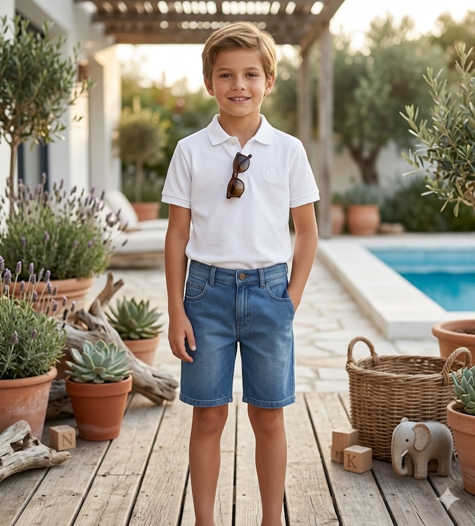 Bermuda vaquera de niño
