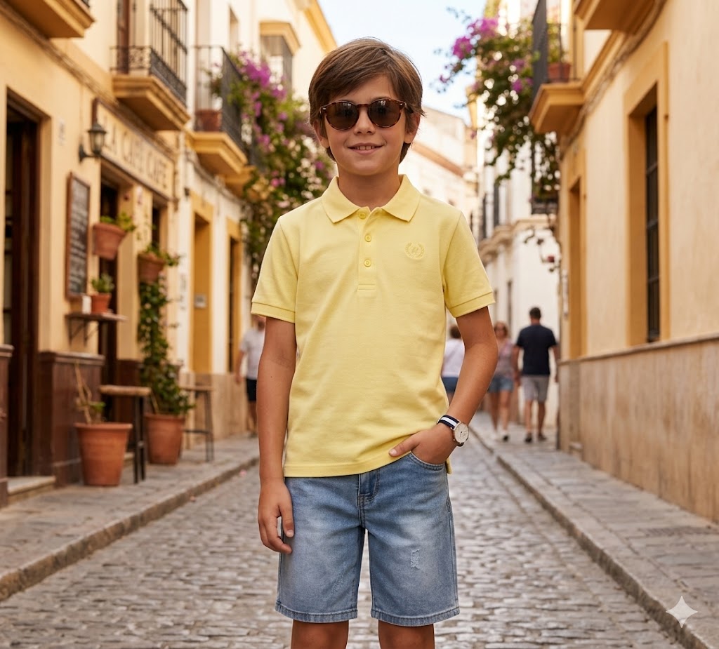Polo manga corta niño