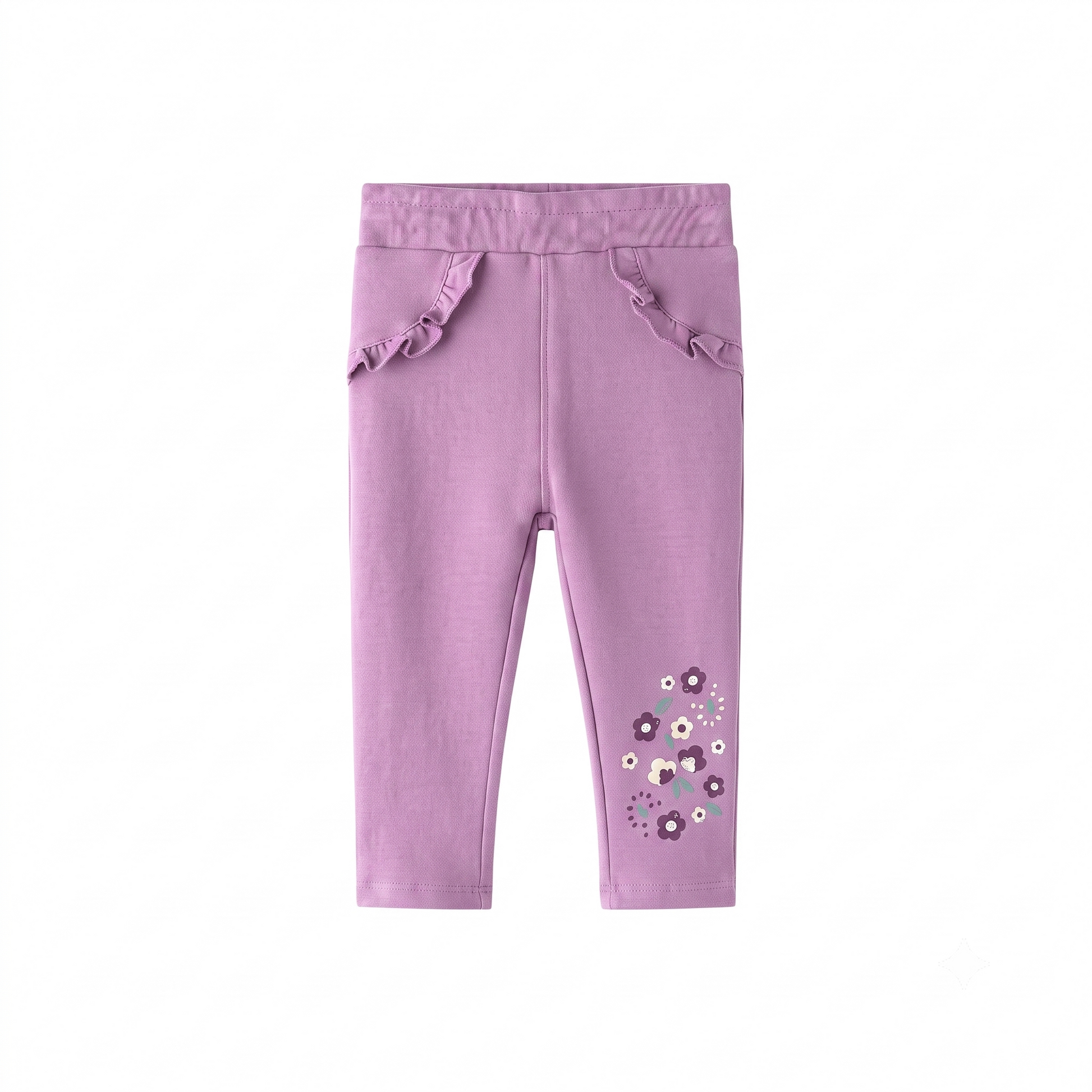 Leggings Con Detalle De Flores Bordadas