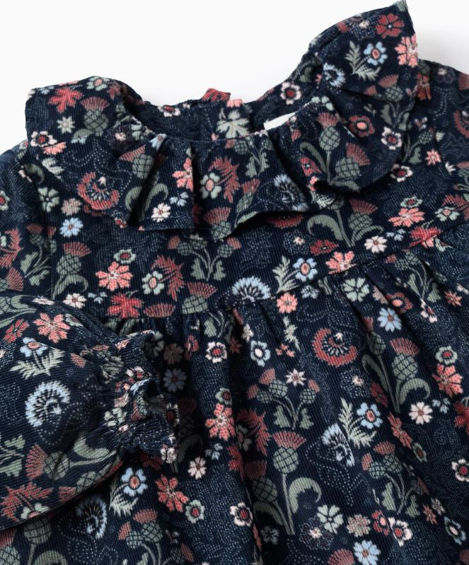Camisa Terciopelo Flores Bebé