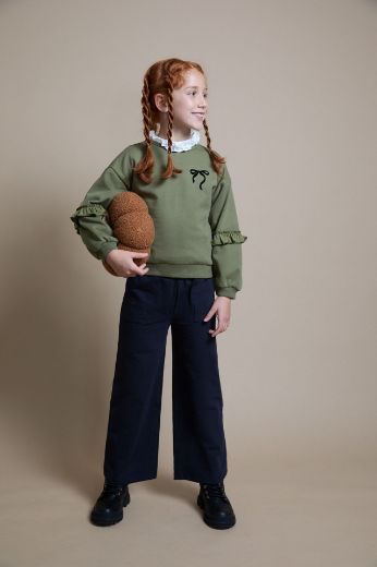 Sudadera Volantes Brazos