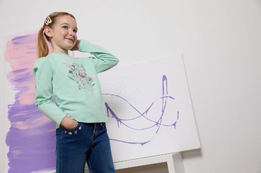 Camiseta Estampado De Flores