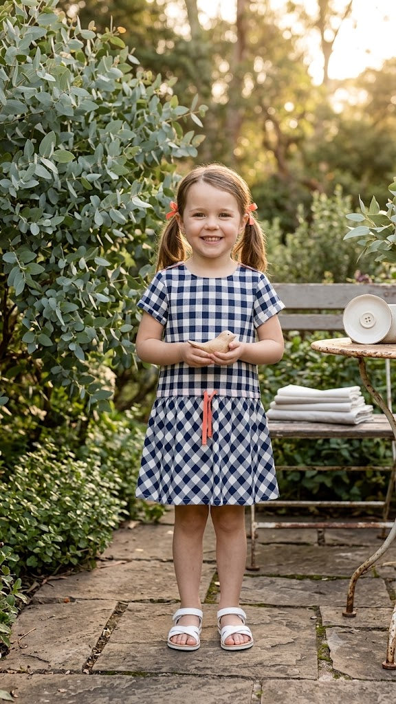 Vestido Viscosa Cuadros De Niña