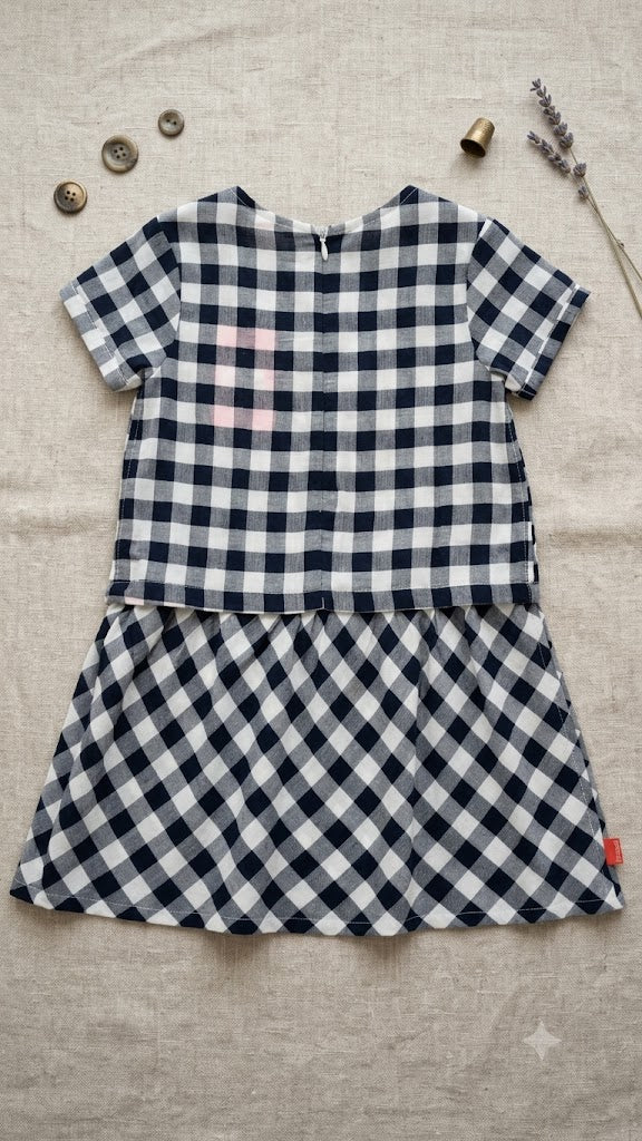 Vestido Viscosa Cuadros De Niña