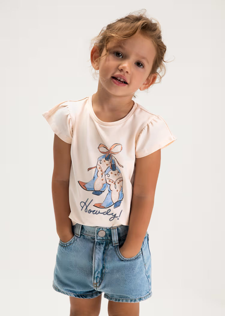 Short tejano básico niña