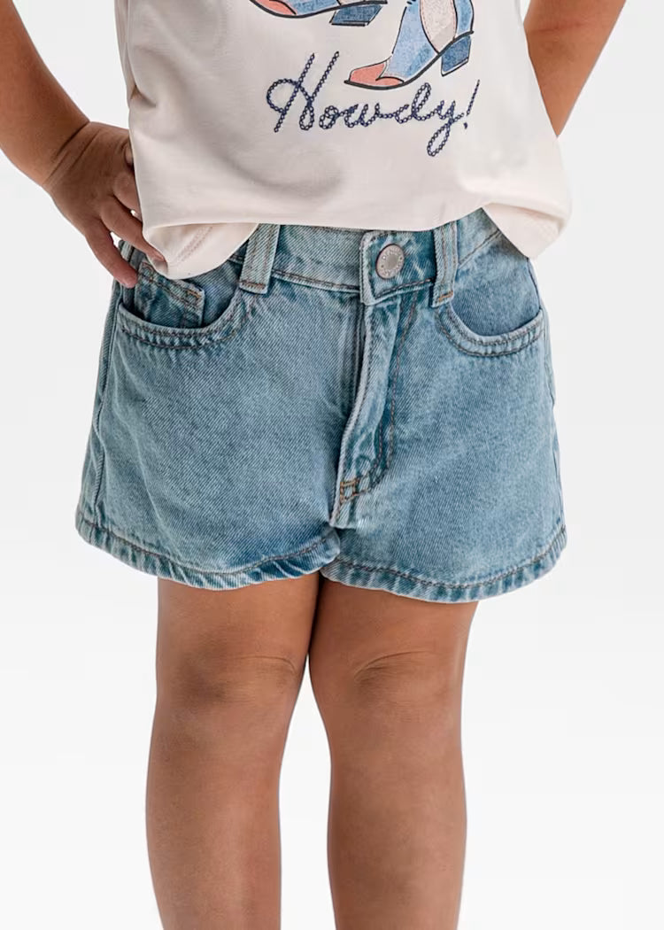 Short tejano básico niña