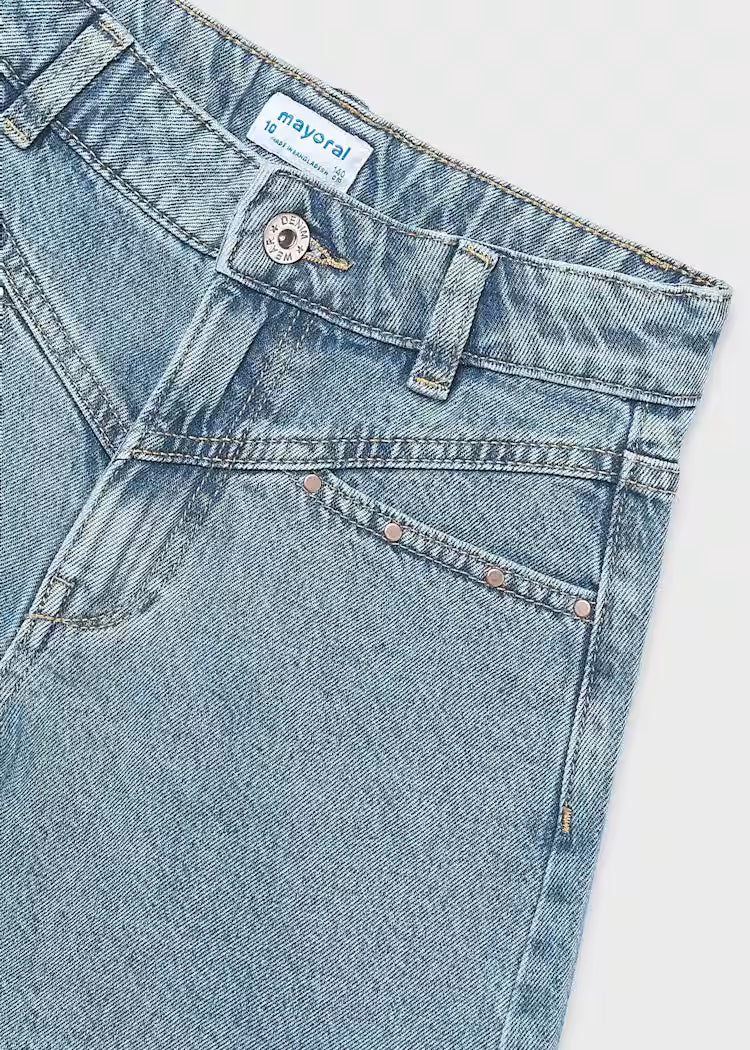Pantalon corto tejano remache