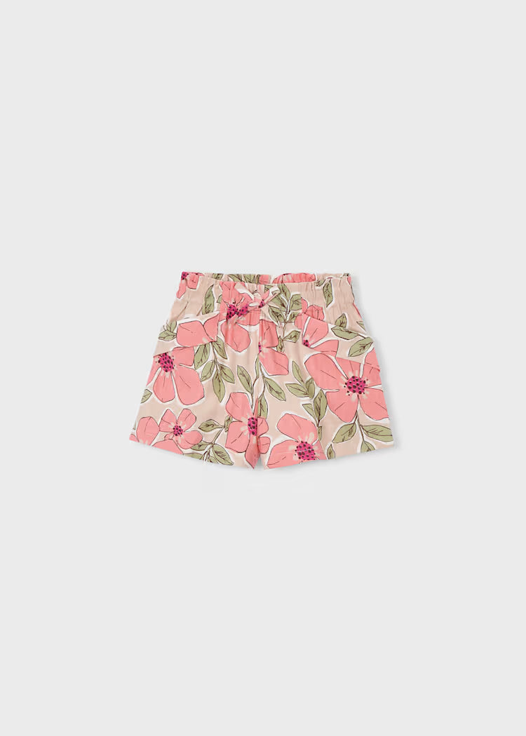 Pantalon corto estampado niña