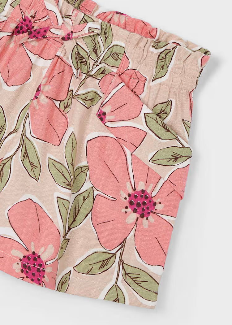 Pantalon corto estampado niña