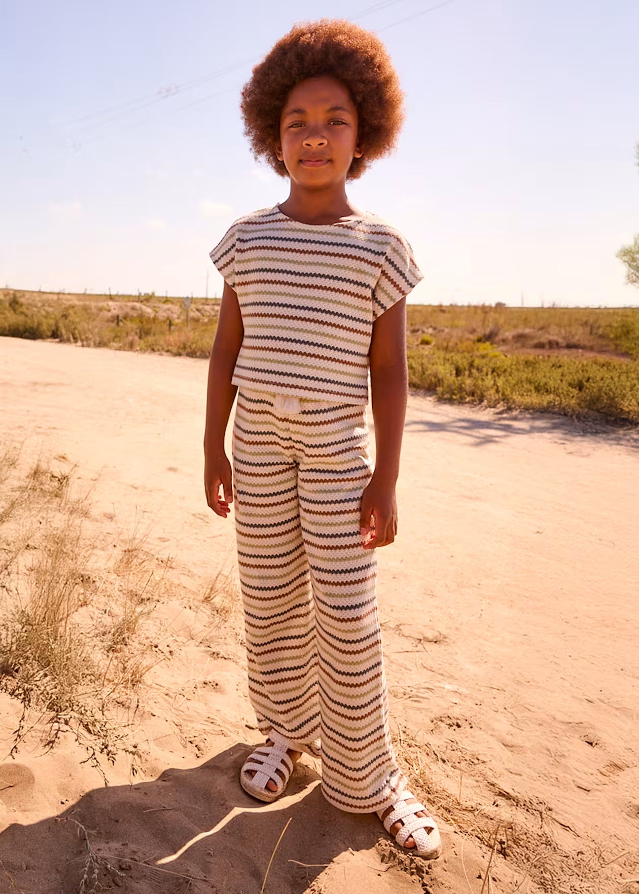 Pantalon largo tipo crochet