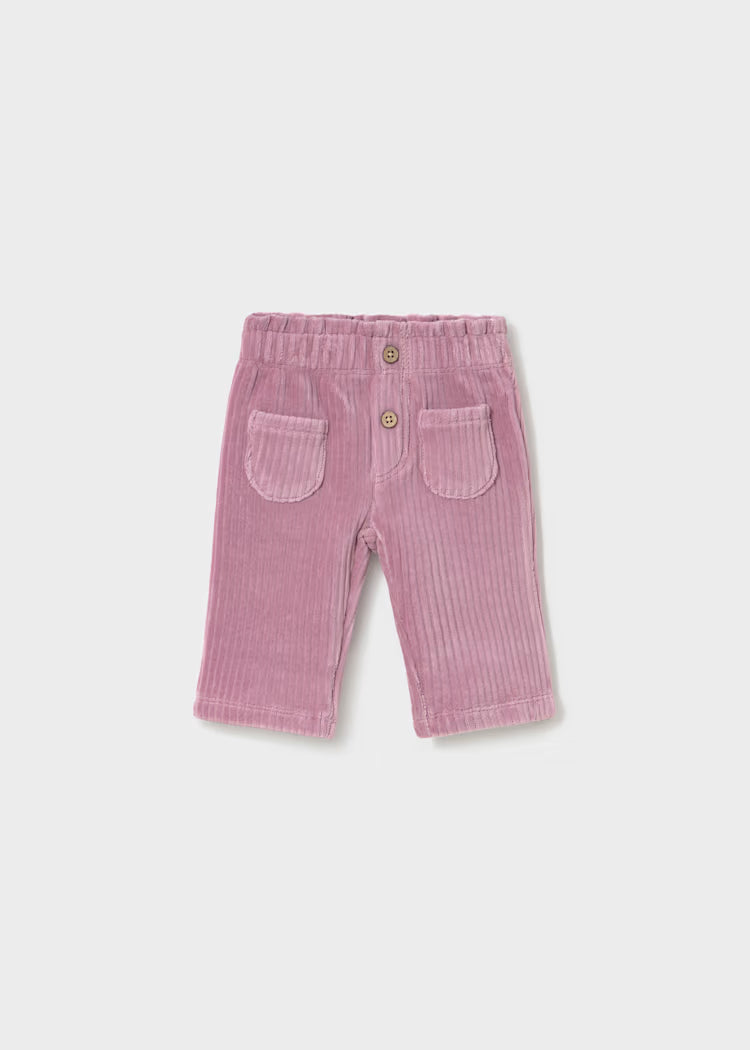 Pantalon largo punto pana bebé niña