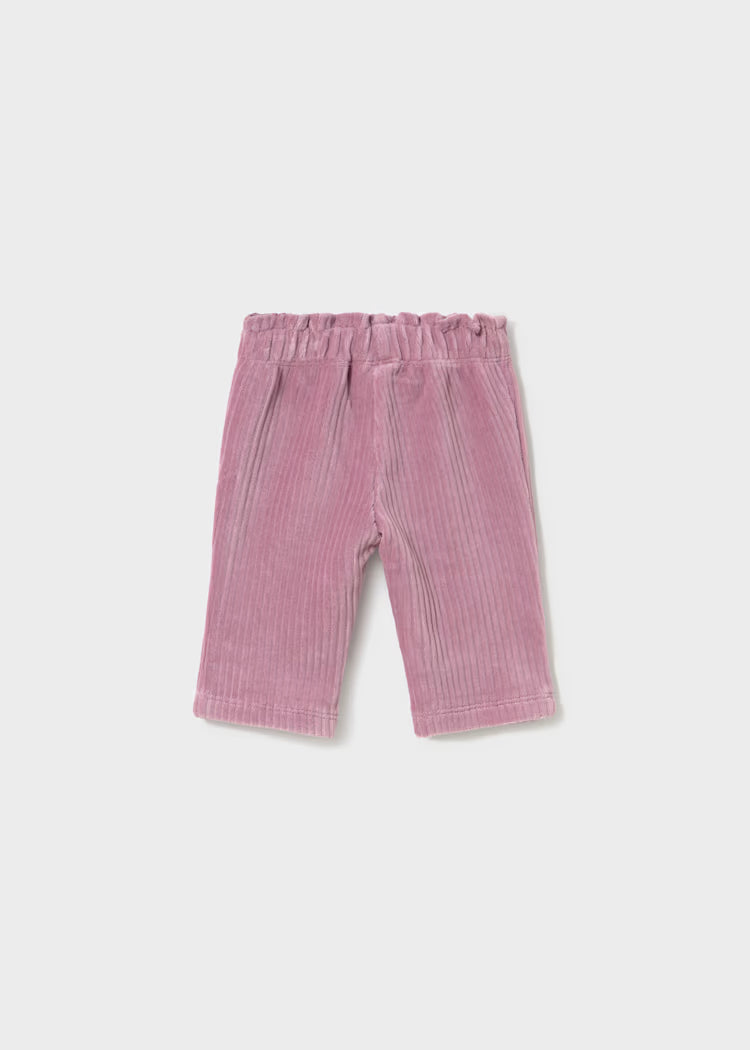 Pantalon largo punto pana bebé niña