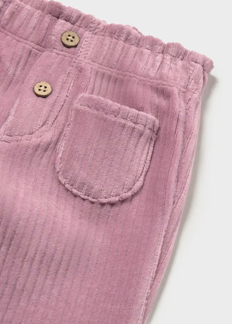 Pantalon largo punto pana bebé niña