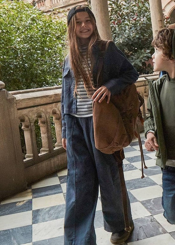 Pantalón Largo Sarga Wide Leg