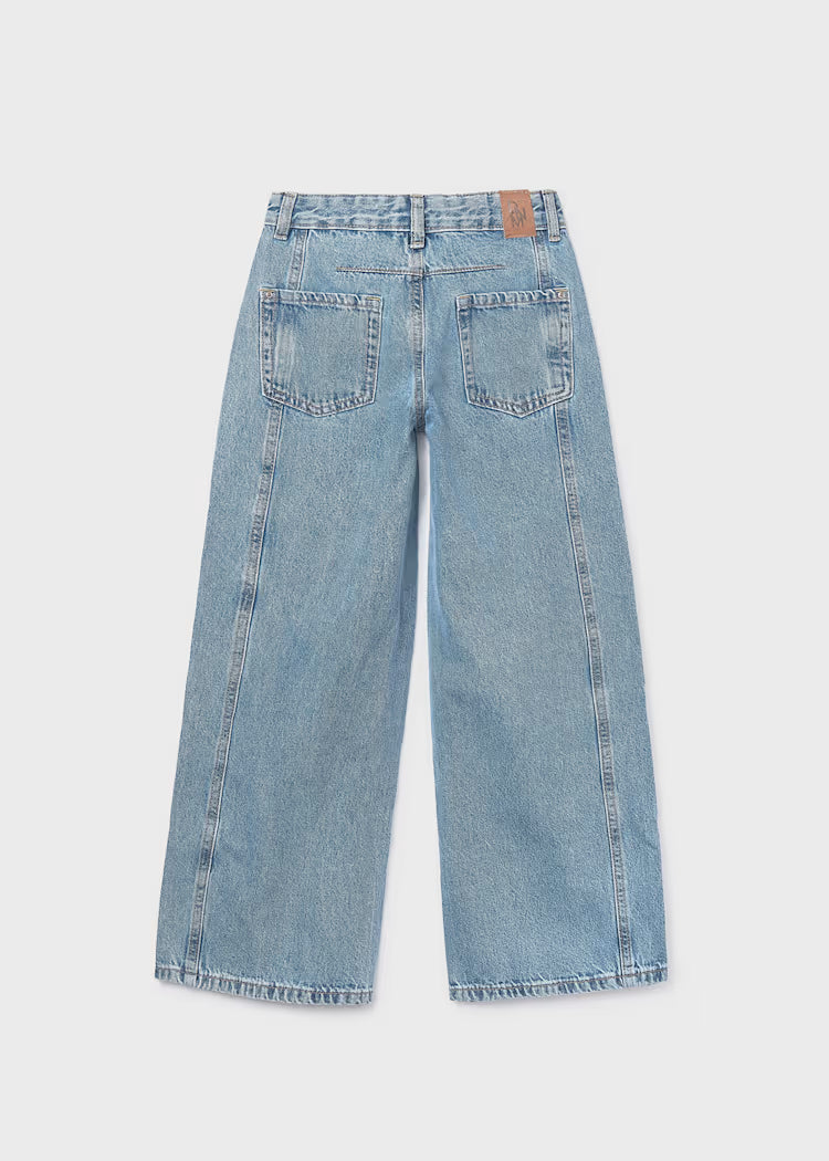 Pantalon largo tejano wide le