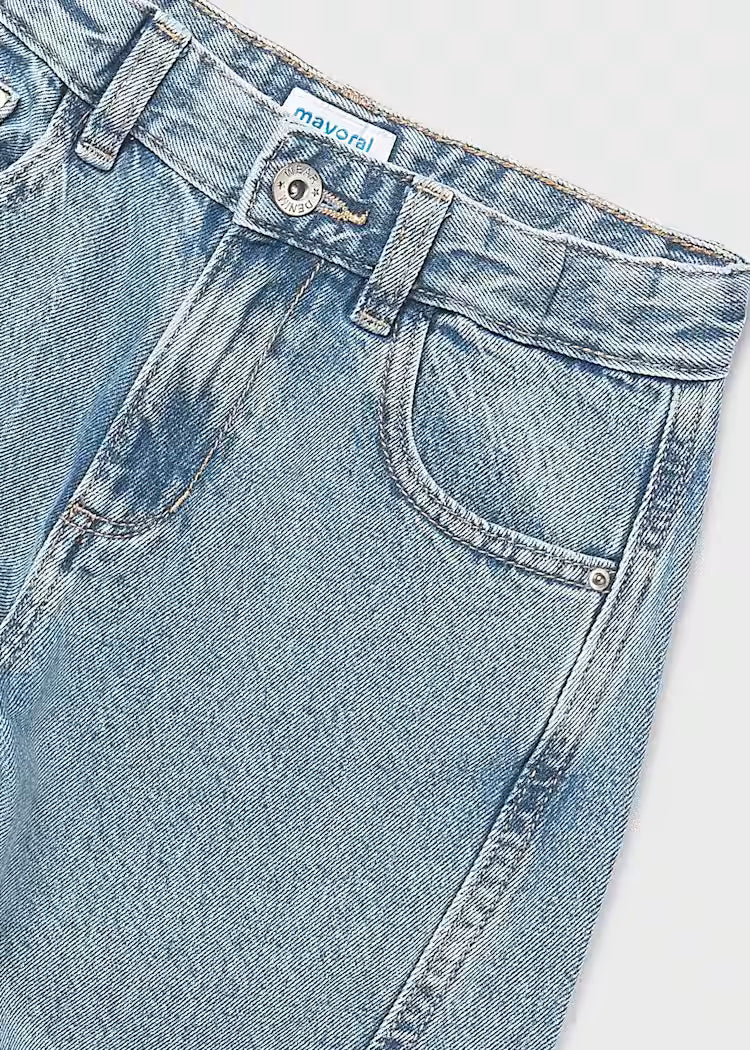 Pantalon largo tejano wide le