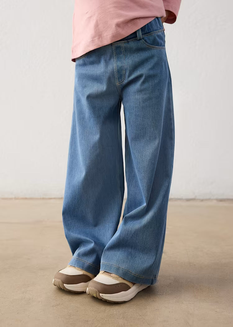 Pantalon largo denim niña