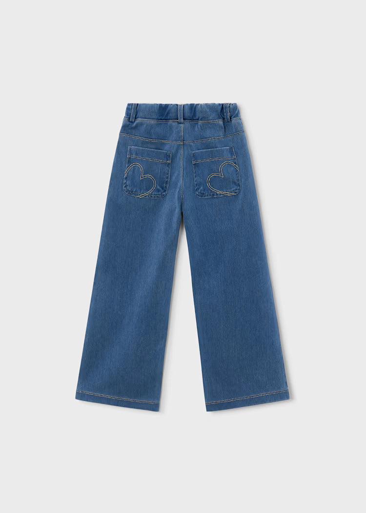 Pantalon largo denim niña