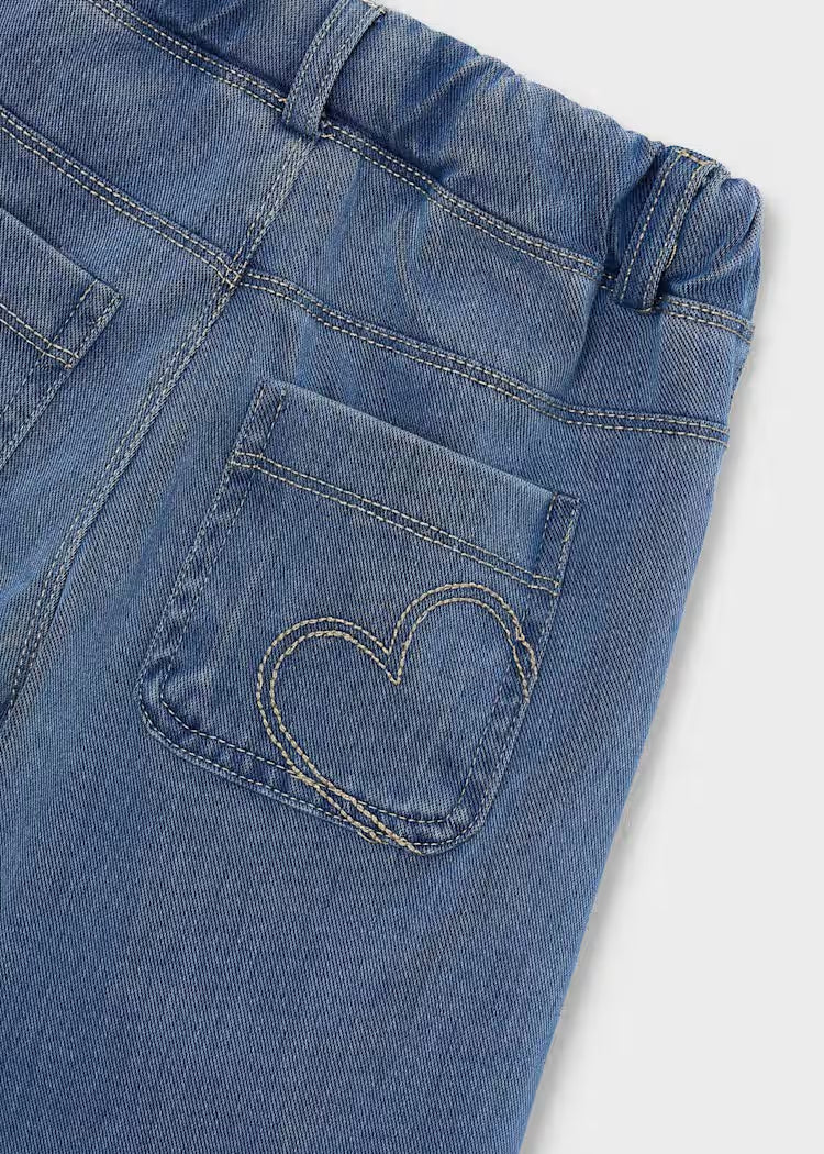 Pantalon largo denim niña
