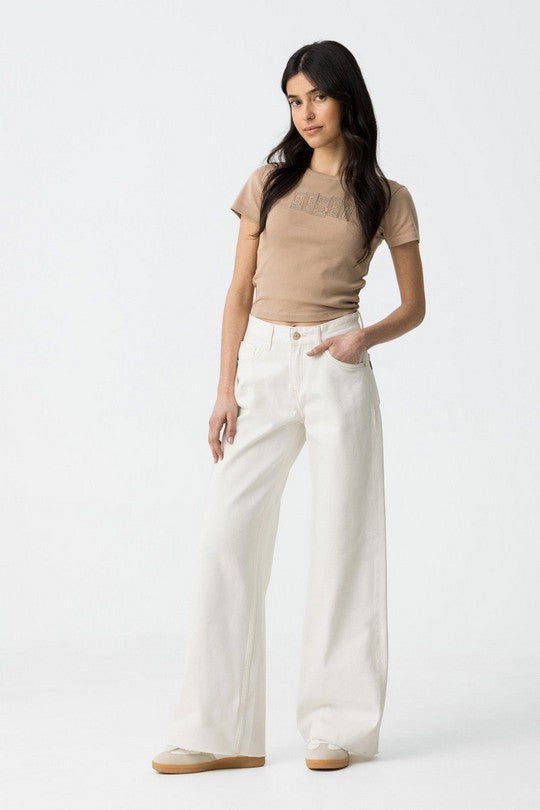 Pantalón anchos de talle bajo