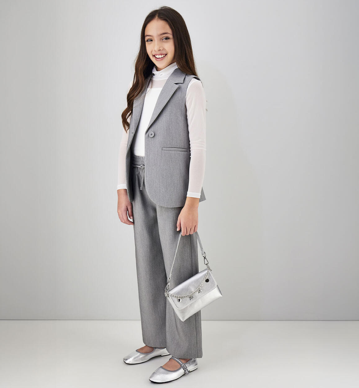 Pantalón wide leg corte formal