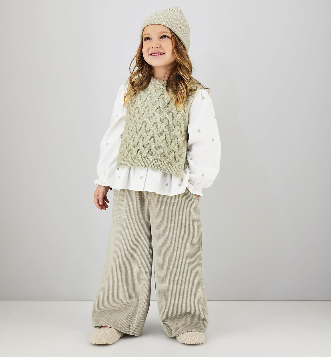 Pantalón pana wide leg