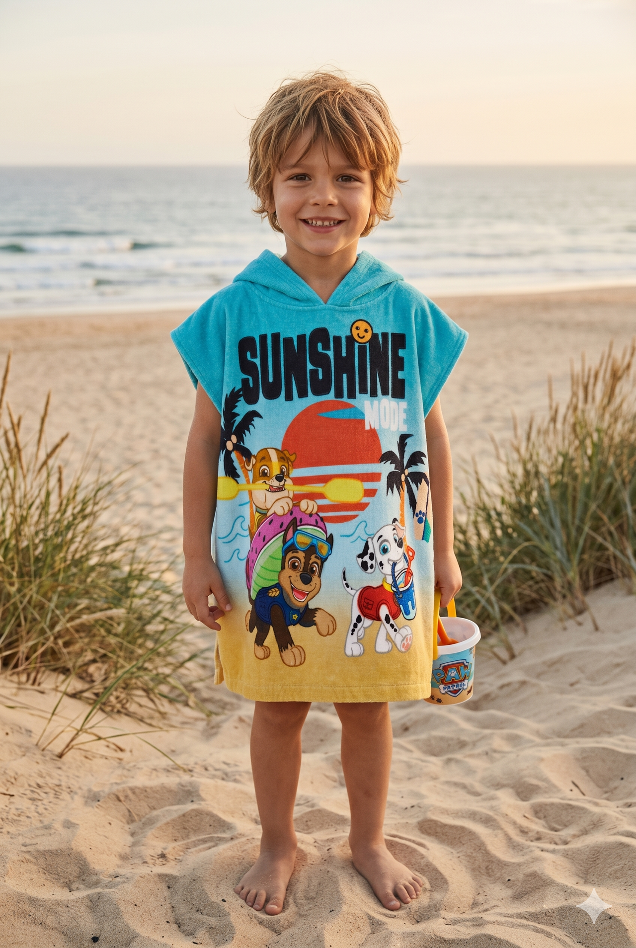 Poncho playa microfibra Paw Patrol unisex