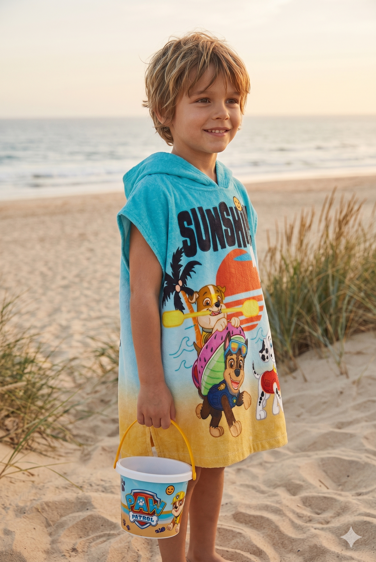 Poncho playa microfibra Paw Patrol unisex