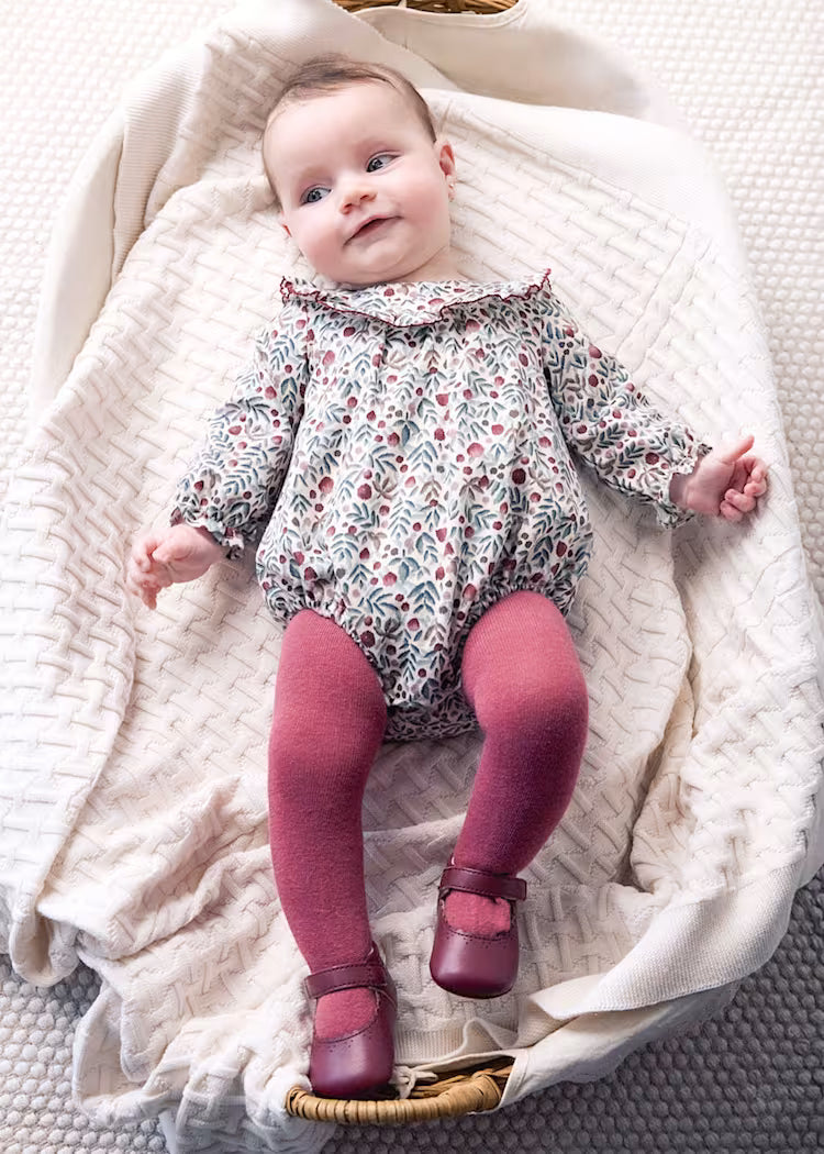 Conjunto pelele y leotardo bebé niña