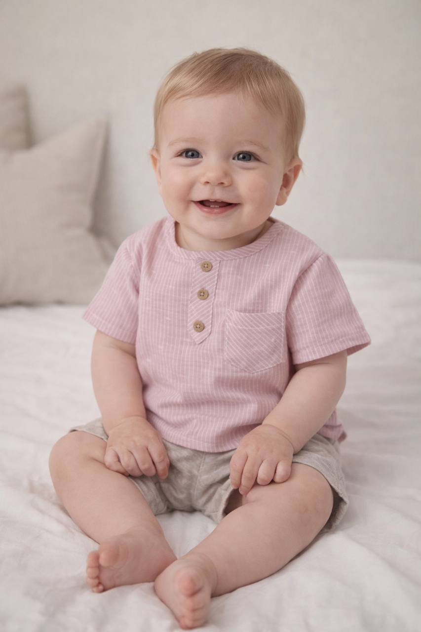 Conjunto bebé camisa y bombacho Palma