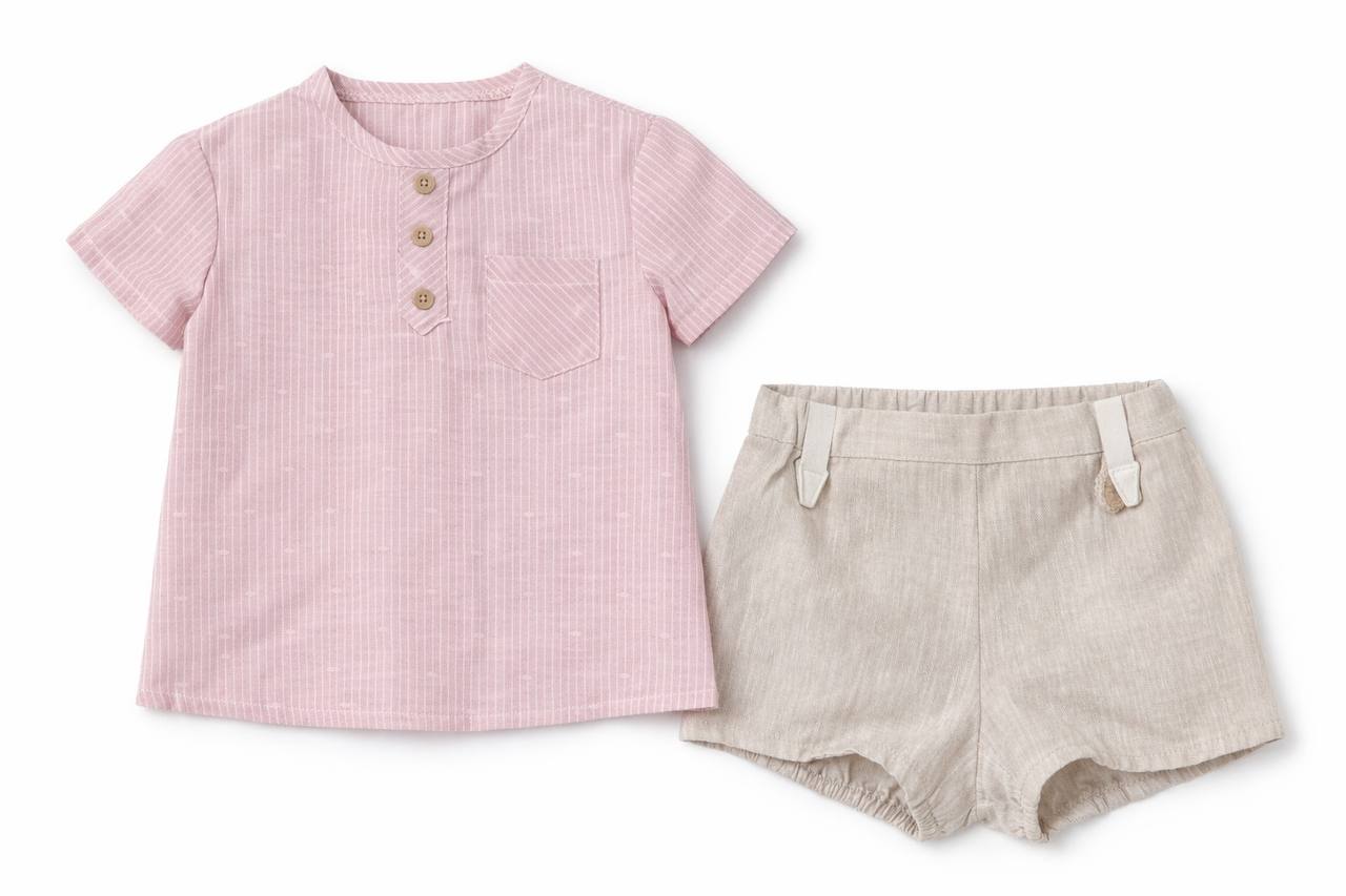 Conjunto bebé camisa y bombacho Palma