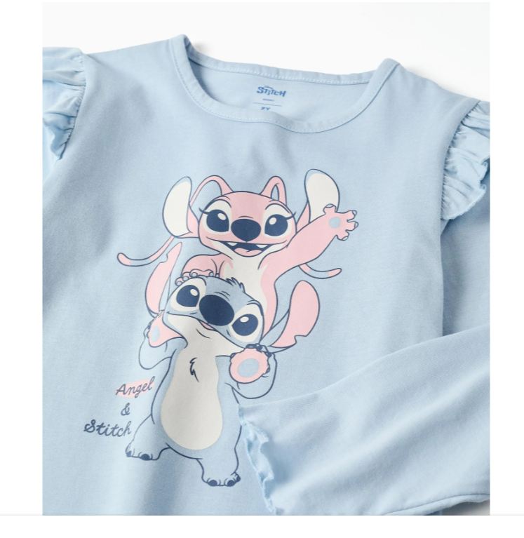 Pijama Stitch de manga larga niña