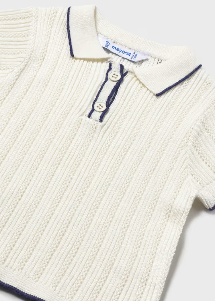 Polo manga corta tricot