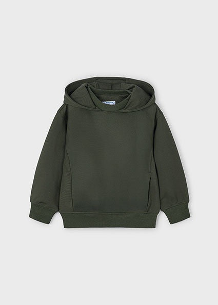 Sudadera capucha verde niño
