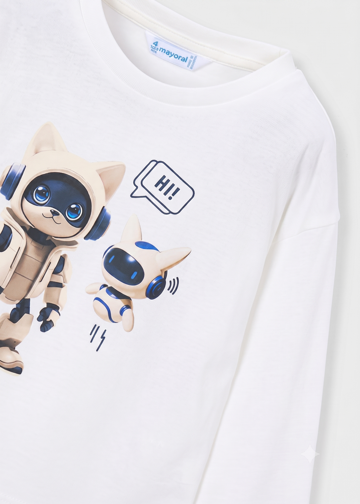 Camiseta manga larga robot niño