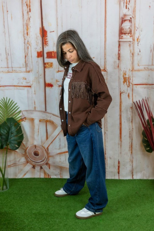 Sobrecamisa Flecos Brillo