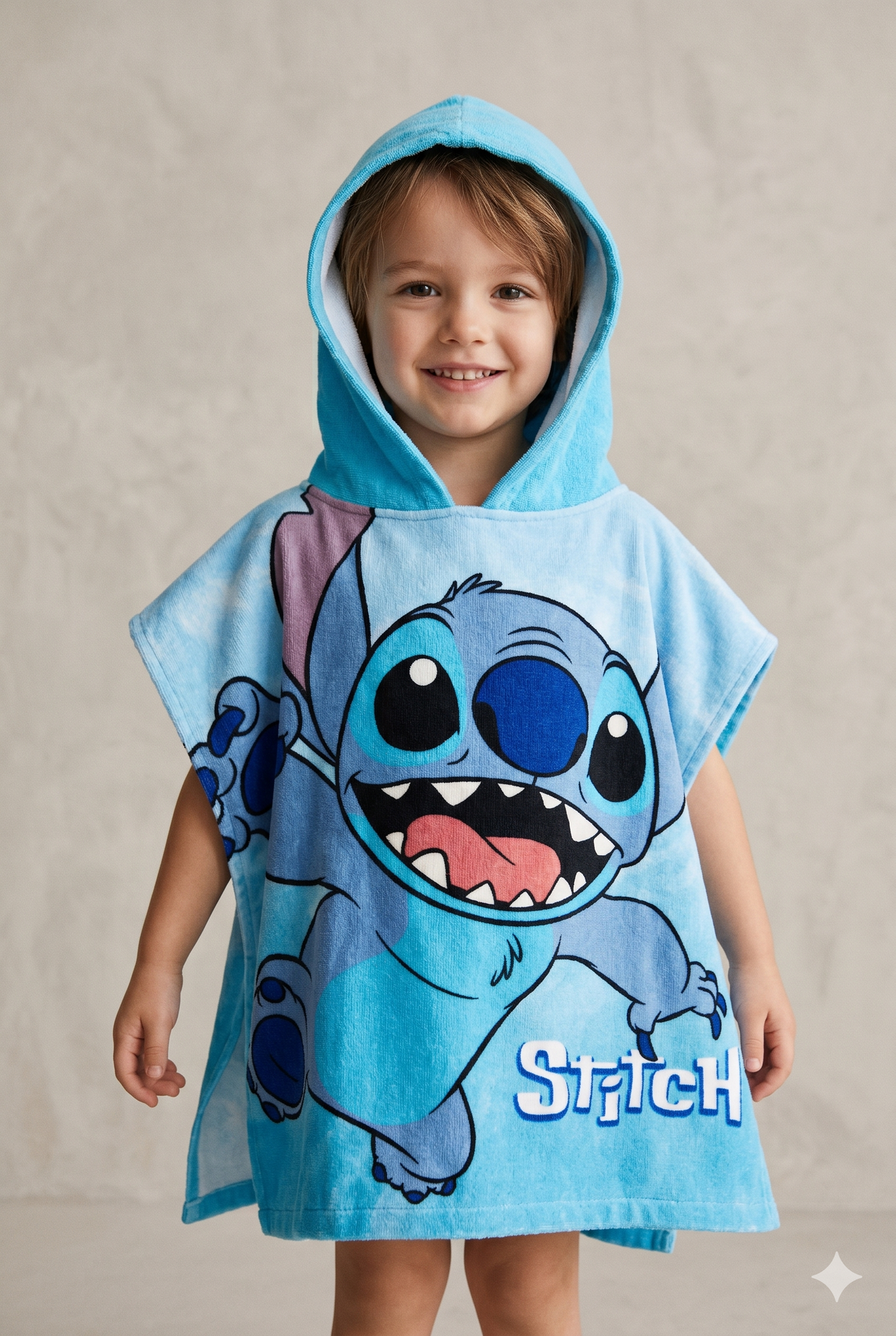 Poncho playa Stitch unisex