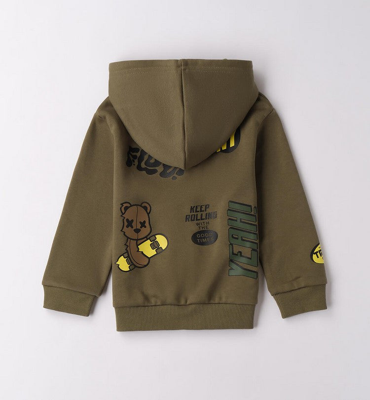 Sudadera Abierta Mangas Largas Con Cremallera