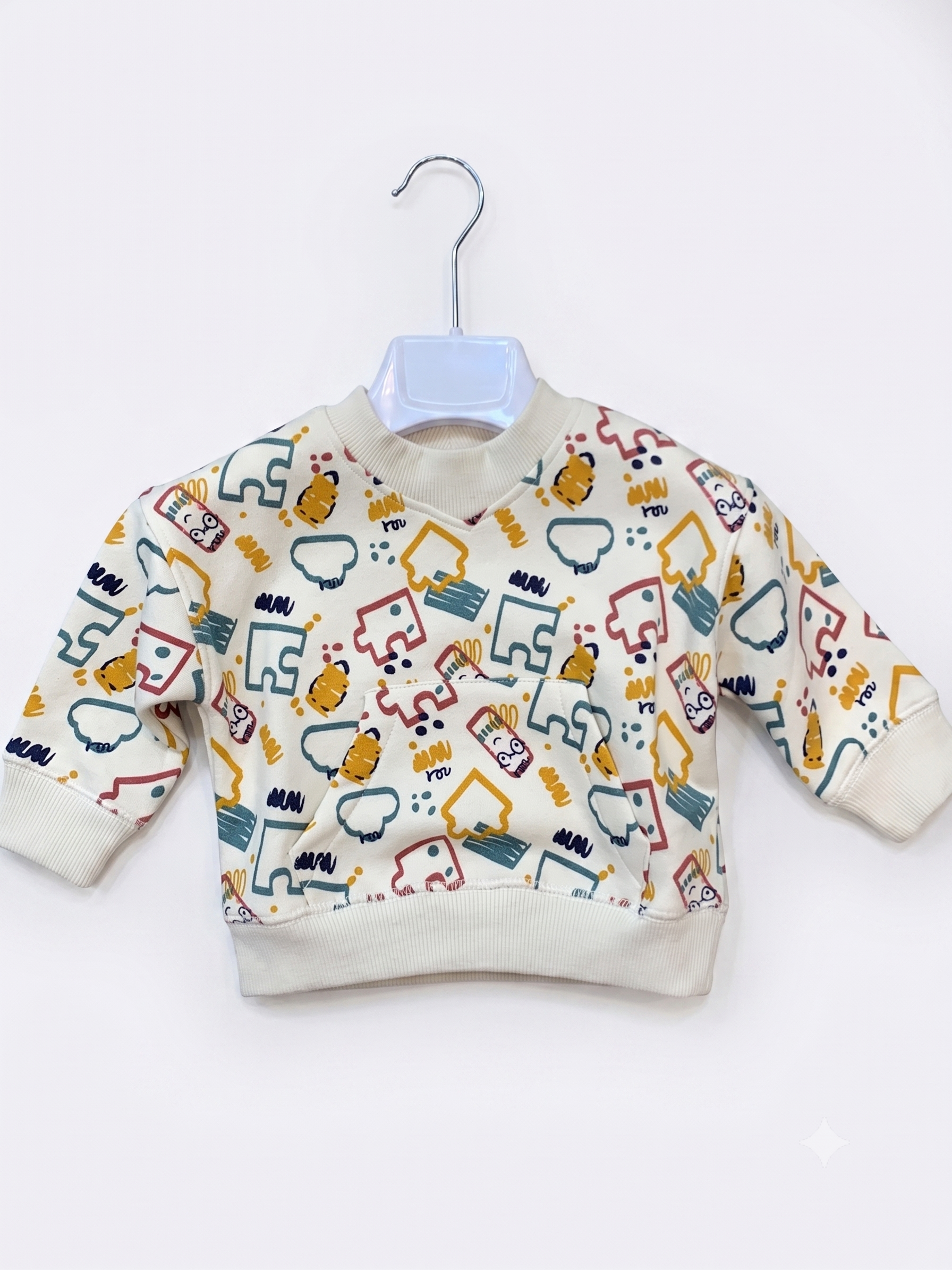 Sudadera de felpa estampada bebé niño