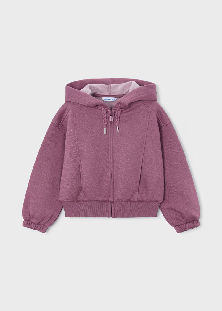 Sudadera cremallera y capucha niña