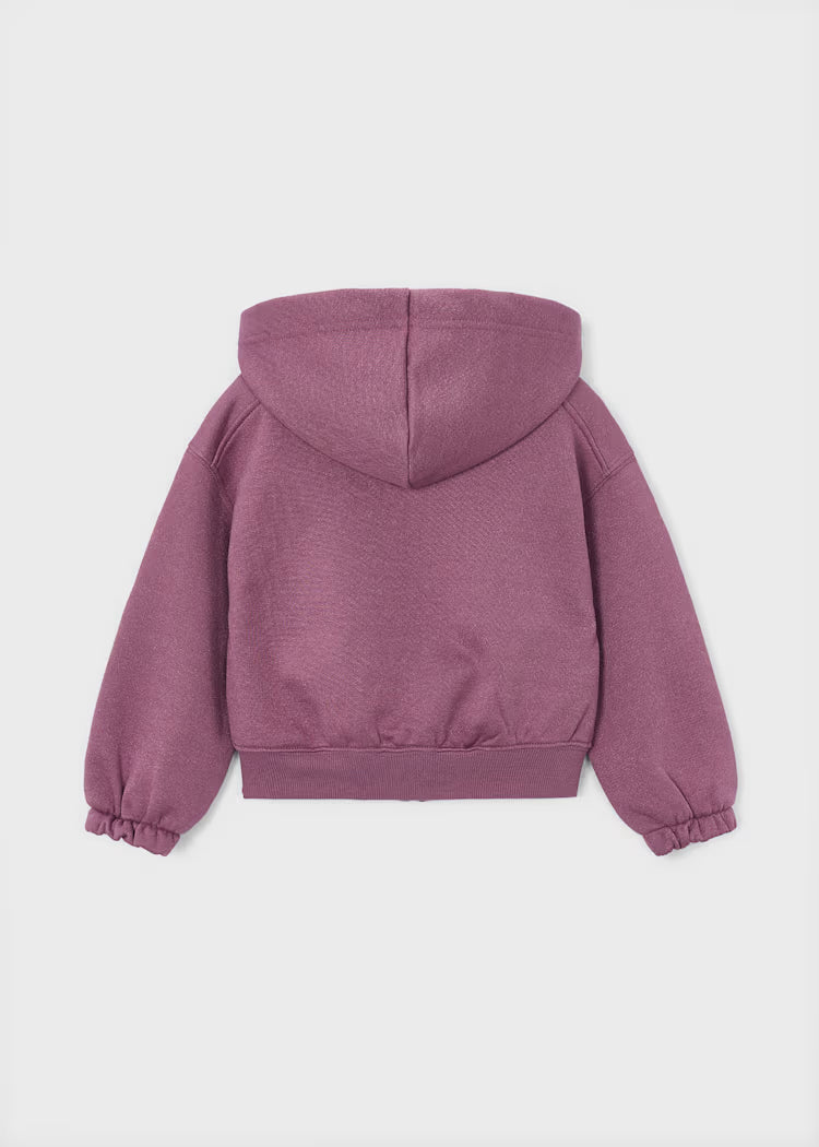 Sudadera cremallera y capucha niña