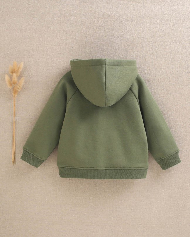 Sudadera De Bebé Niño Verde Con Capucha Y Motivo De Elefante