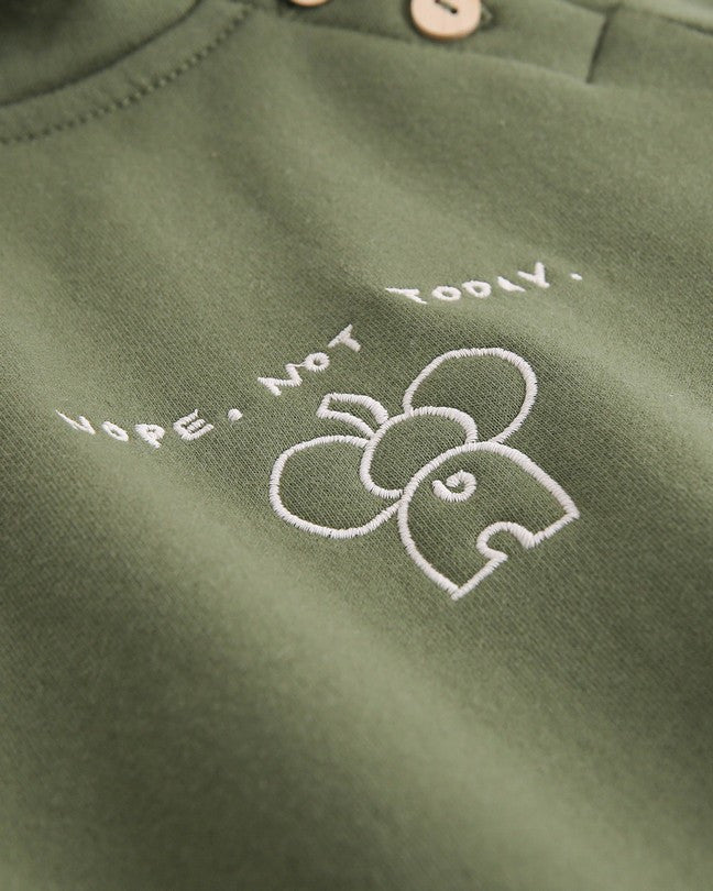Sudadera De Bebé Niño Verde Con Capucha Y Motivo De Elefante
