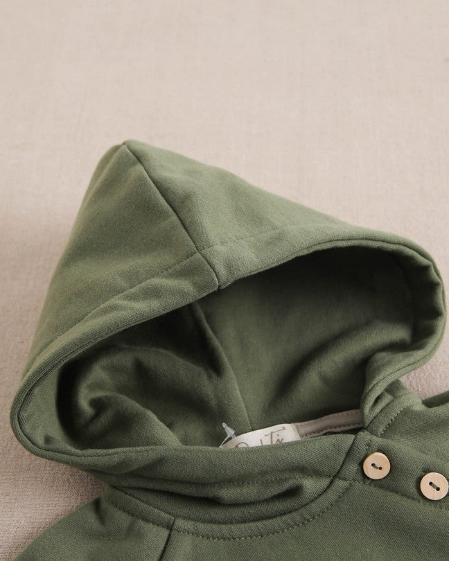 Sudadera De Bebé Niño Verde Con Capucha Y Motivo De Elefante