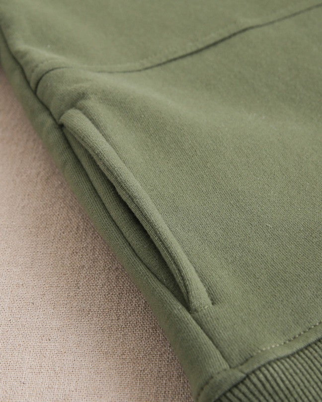 Sudadera De Niño Verde Con Capucha Y Frase En Blanco