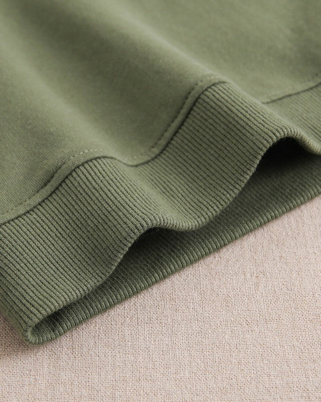 Sudadera De Niño Verde Con Capucha Y Frase En Blanco