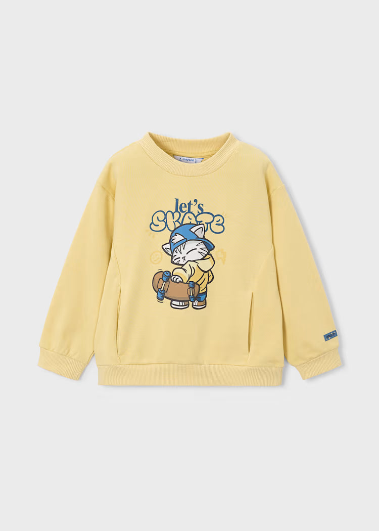Sudadera niño cuello redondo Skate