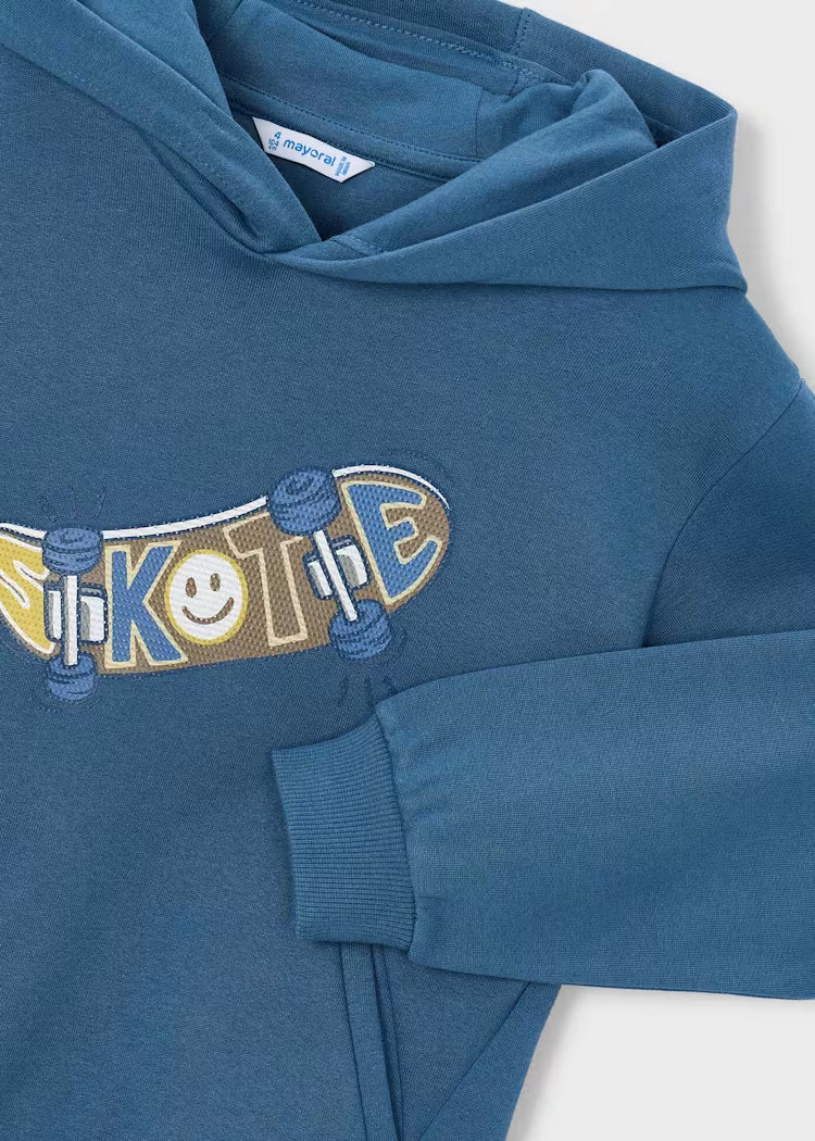 Sudadera con capucha y relieve de Skate niño
