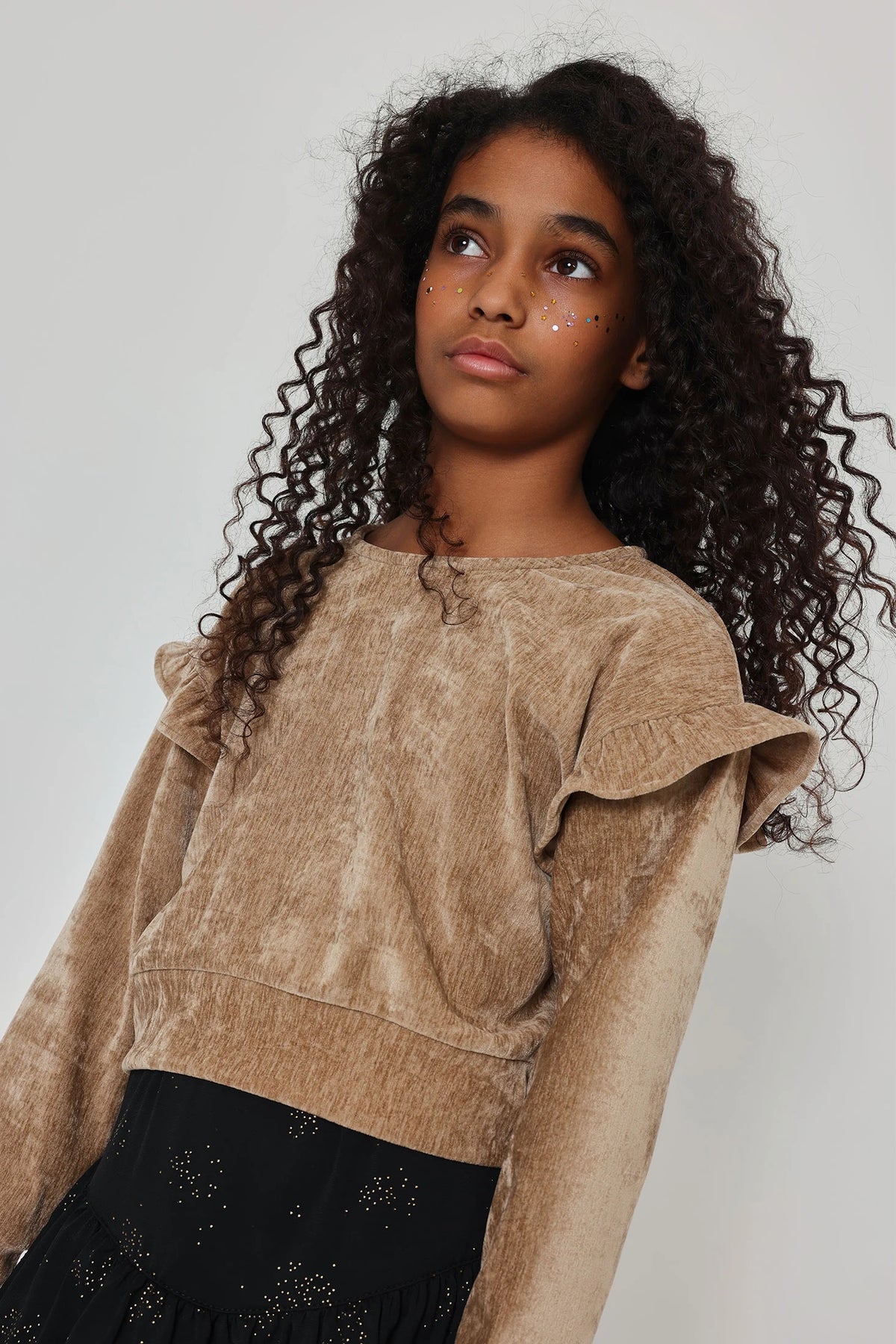 Sudadera terciopelo de niña
